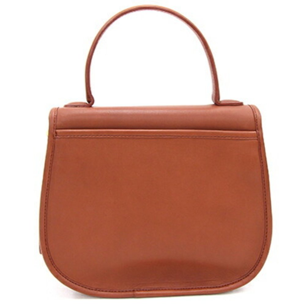 COACH Handbag 202-30 Brown Leather Old Ladies Turnlock Made in Korea KOREA - Picture 2 of 10